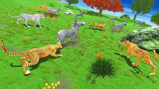 Wild Cheetah Family Simulator Cheetah Animal Games screenshot 3