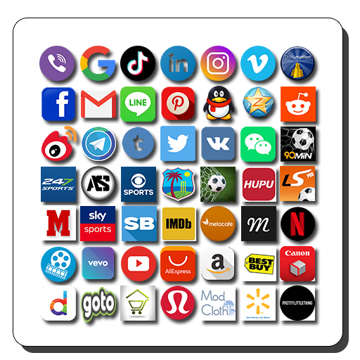 all in one social apps social networks icon
