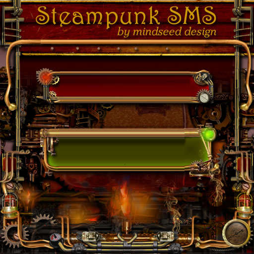 Steampunk GO SMS Theme 2.0