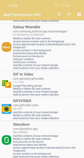 App Permission Info screenshot 1