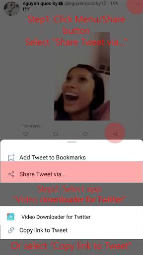 Video Downloader for Twitter 1 تصوير الشاشة