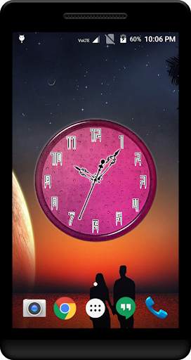Pink Clock Live Wallpaper screenshot 1