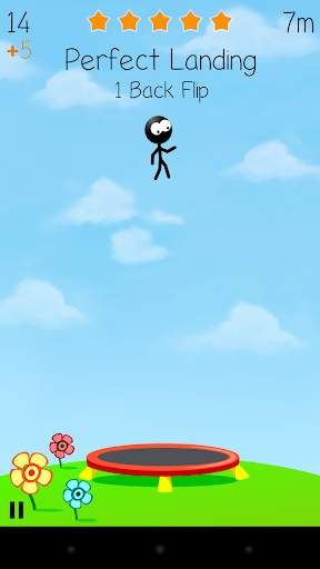 Trampoline Man (Stickman Game) screenshot 2