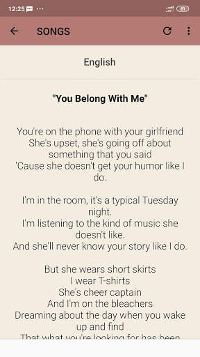Taylor Swift Lyrics 4 تصوير الشاشة