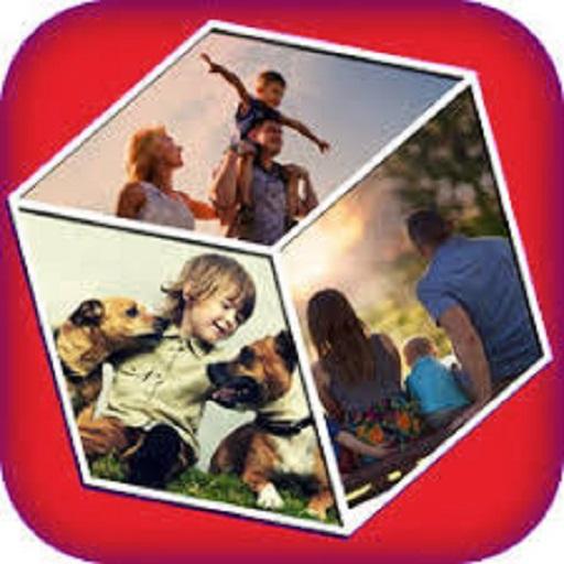 3d cube live wallpaper, 3d cube video maker icon