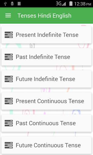Tenses Hindi- English screenshot 1