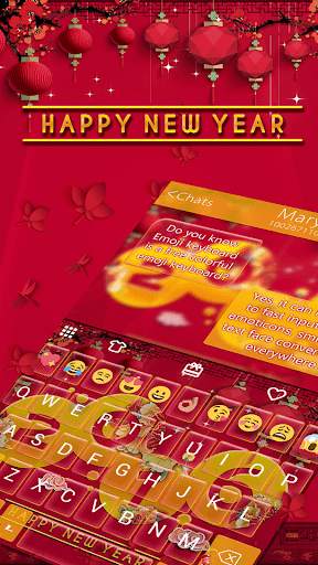Happy New Year Emoji Keyboard screenshot 4