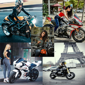 Girls Bikes - Lady Bikers Wallpaper icon