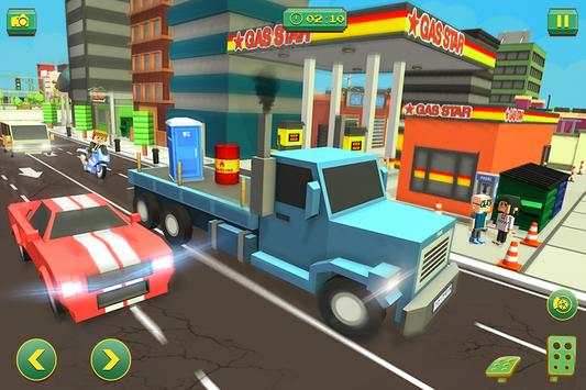 Blocky Truck Driver Simulator Urban Transport screenshot 9