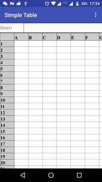 Simple Table screenshot 1