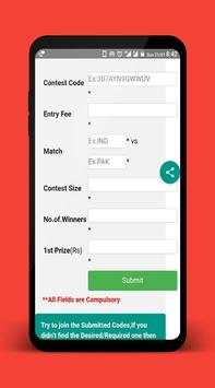 D11 Private Contest Codes screenshot 2