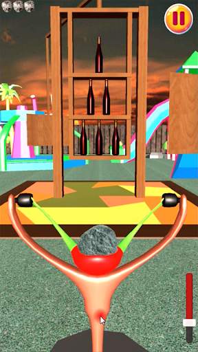 Slingshot 3D - [3D bottle breaking game] screenshot 2