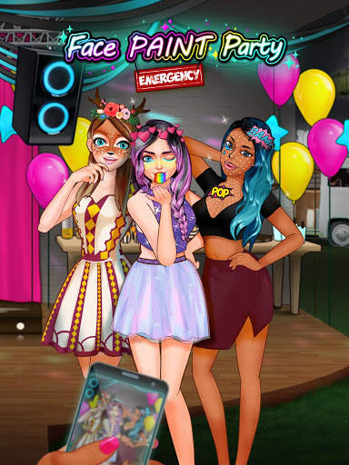 Face Paint Party - Social Star ❤ Dress-Up Games screenshot 1
