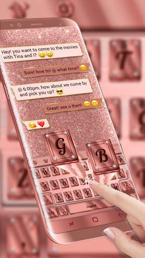 Rose Gold Keyboard Theme screenshot 3