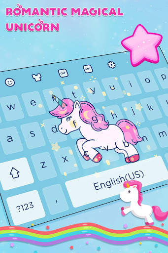 Romantic magical unicorn keyboard screenshot 1
