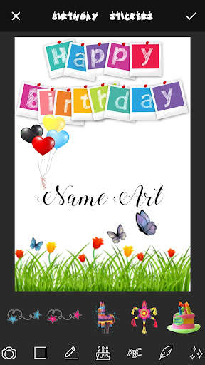 Birthday Cards Name Art Maker screenshot 3