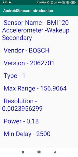 My Mobile Sensors screenshot 2