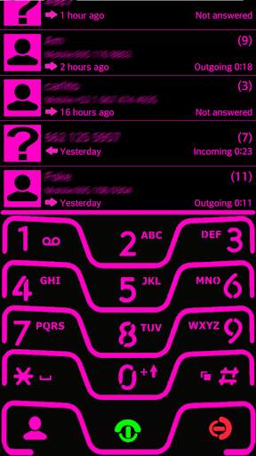 THEME NEON PINK FOR EXDIALER screenshot 2