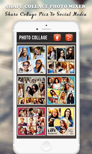 100  Photo Shape Collage Mixer screenshot 6
