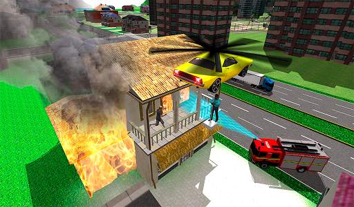 Flying Helicopter Car Taxi Game 2019 screenshot 5