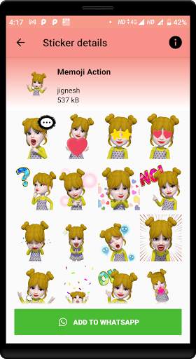 Best Beautifull girl Sticker For Whatsapp screenshot 5