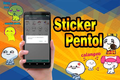 Sticker Funny Emoji Pentol - WAStickerApps screenshot 4