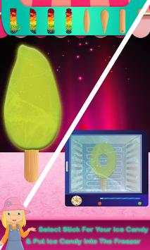 Glowing Rainbow Ice Candy Maker-DIY Cooking Games screenshot 3