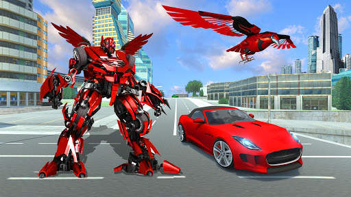 Flying Falcon Squad Car Robot Games - Shoot 'em up स्क्रीनशॉट 2