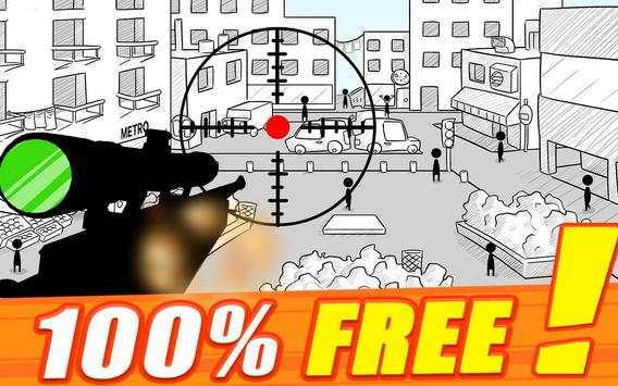 Stickman sniper : Tap to kill screenshot 1