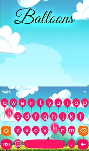 Balloons Animated Keyboard + Live Wallpaper स्क्रीनशॉट 3