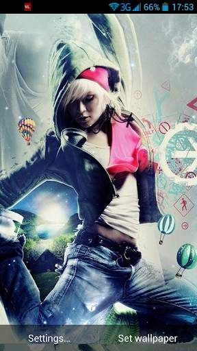 Dancing Girls Live Wallpaper screenshot 1