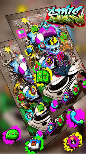 Graffiti Hip Hop Skull APUS Launcher Theme screenshot 4