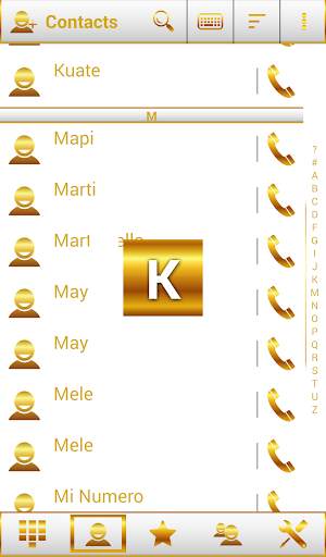 Theme White Gold RocketDial screenshot 3