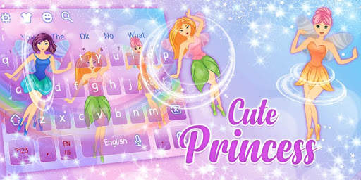 Cute Princess Fairy Keyboard Theme screenshot 4