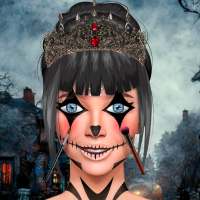 toko kecantikan rias halloween logo