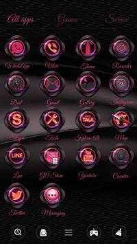 Rouge Noir Go Launcher Theme 2 تصوير الشاشة