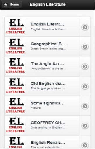 English Literature 1 تصوير الشاشة