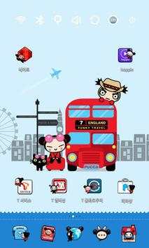 Pucca in London Launcher Theme 2 تصوير الشاشة