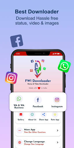 FWI Downloader - Status & Video Downloader screenshot 1