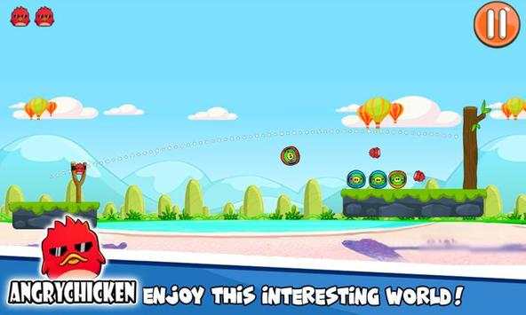 Angry Chicken Knock Down - Hungry Birds Slingshot स्क्रीनशॉट 3