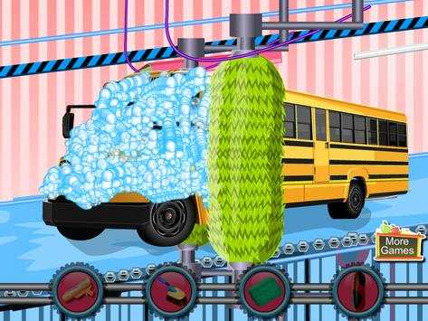 Mobil game sekolah mencuci bus screenshot 5