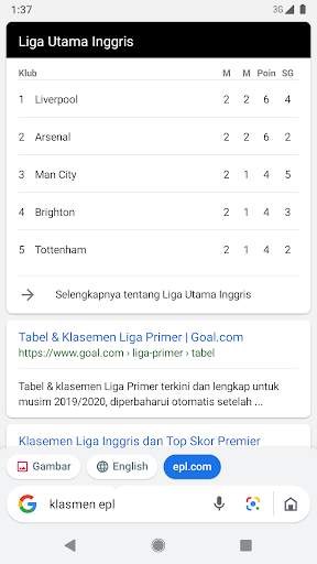 Google Go screenshot 2