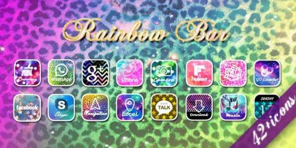 Rainbow Bar GO Launcher Theme screenshot 1