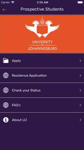 University of Johannesburg screenshot 2