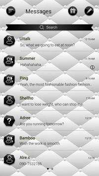 (FREE)GO SMS BLACK&WHITE THEME screenshot 2