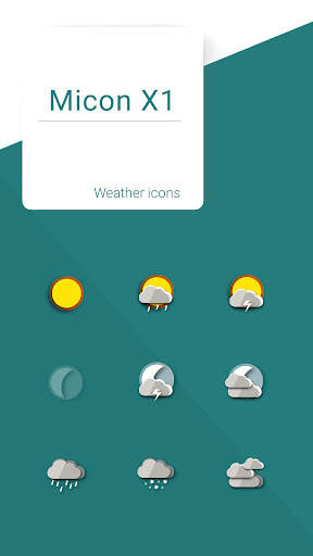 Micon X1 weather icon pack screenshot 1