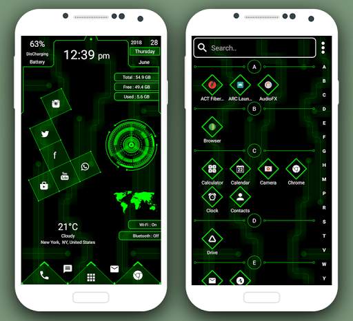 Hi-tech Square Launcher 2020- App Lock, Hide App screenshot 5
