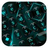 Teclado Preto Azul Claro on 9Apps