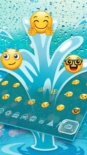 Blue Glass Water Keyboard Theme screenshot 3