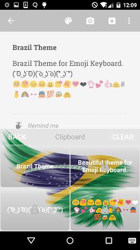 Brazil Emoji Keyboard Skin screenshot 4